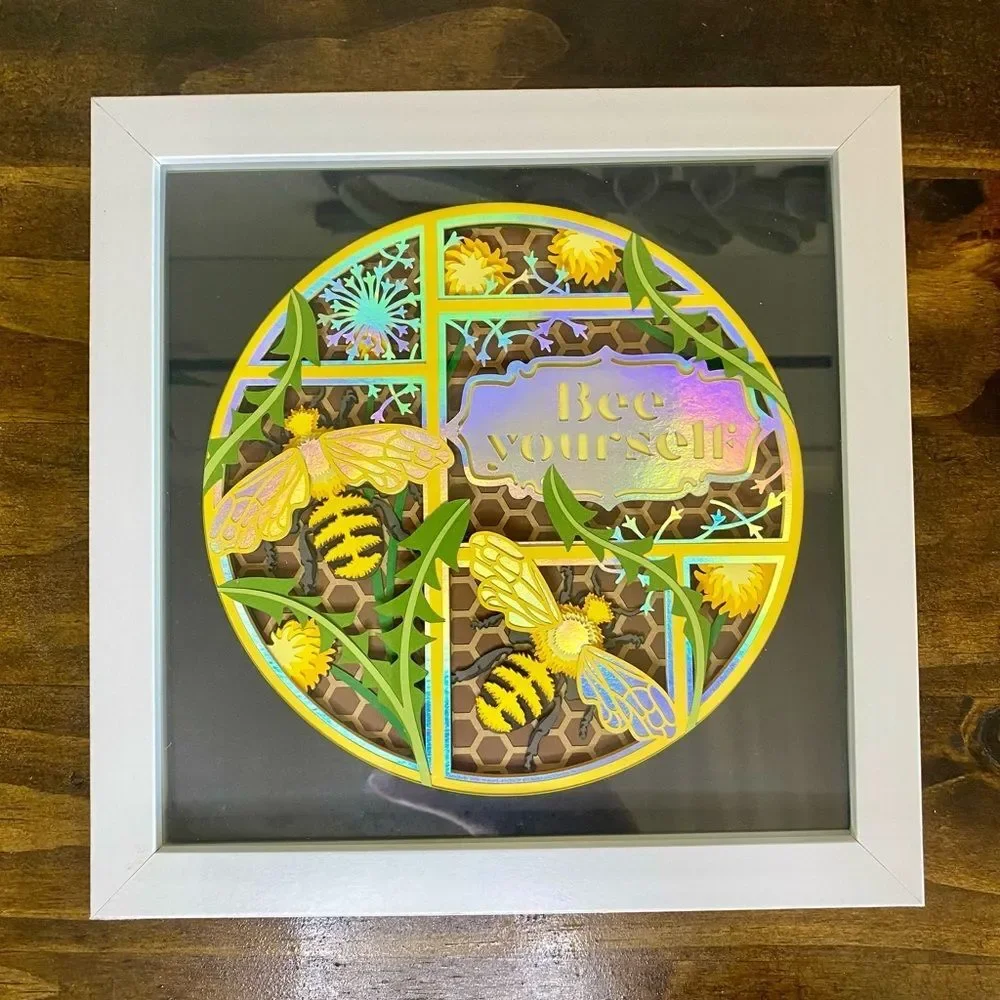 3D Bee Yourself Shadowbox